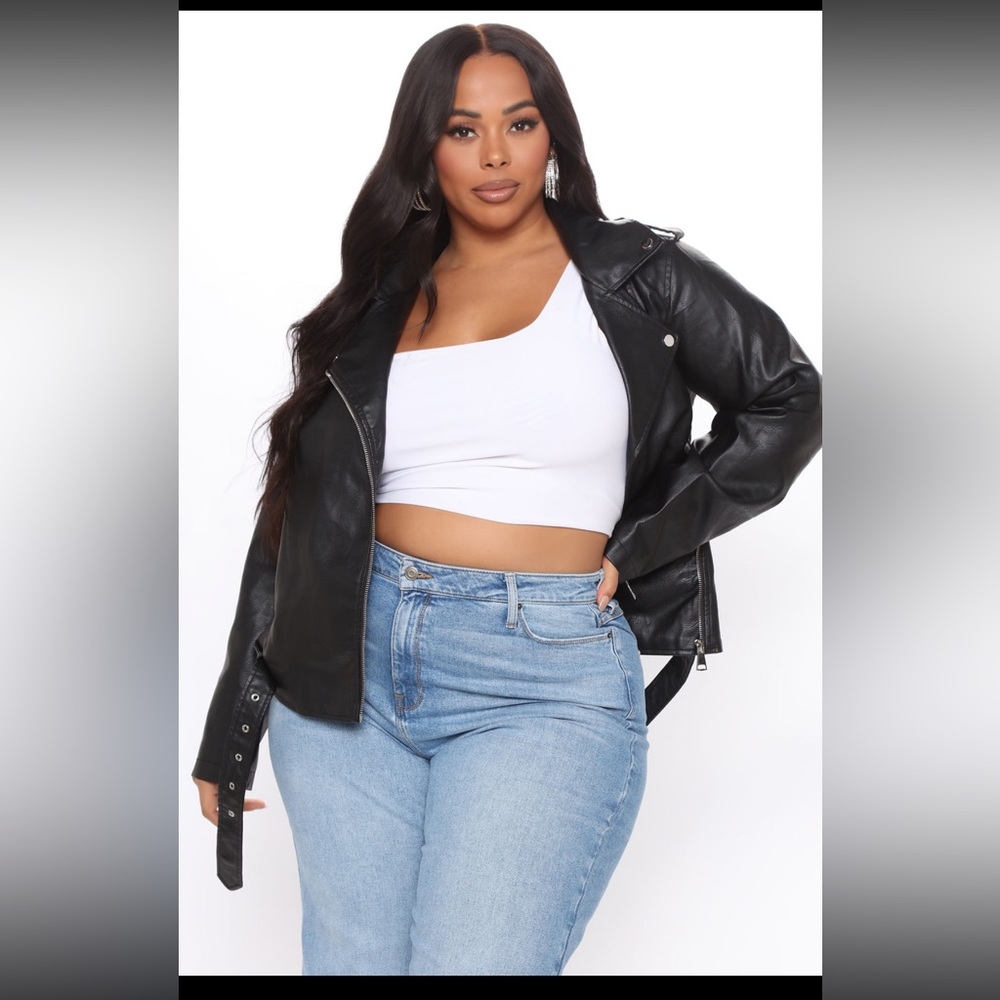 Faux leather jacket